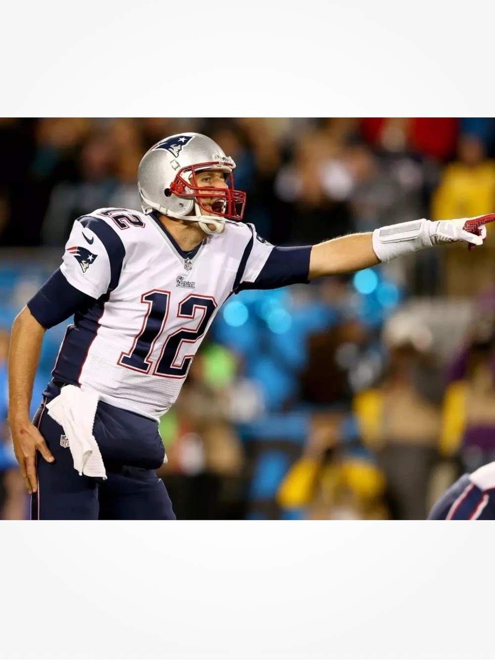 Nike‎ On Field Tom Brady Patriots White Stitched Jersey Size 44 Large/XL